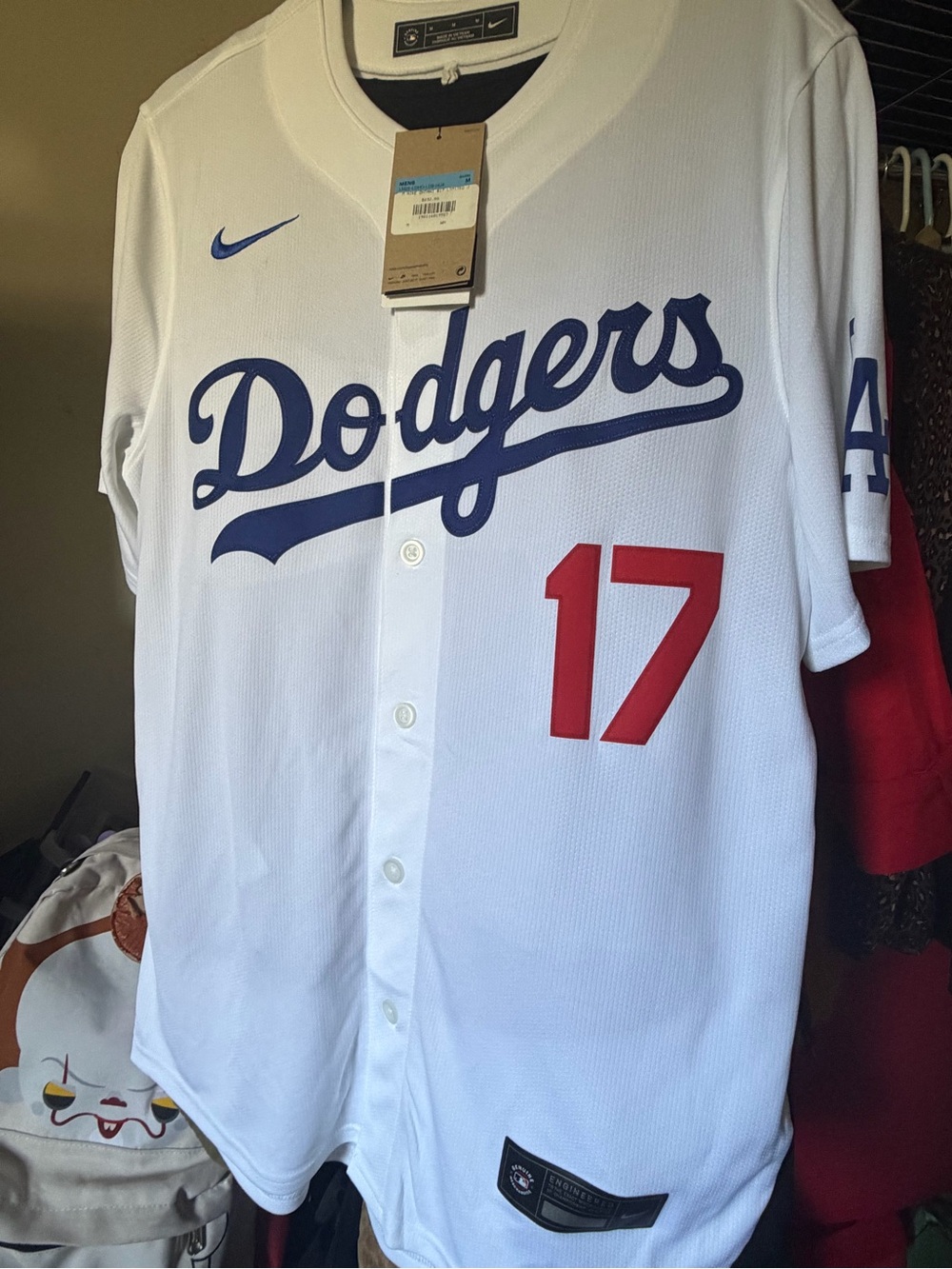 Genuine Merchandise White and Navy Nike MLB Jersey